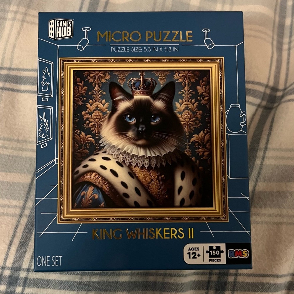 150 🧩 Micro Puzzle - Cat - King Whiskers II Jigsaw